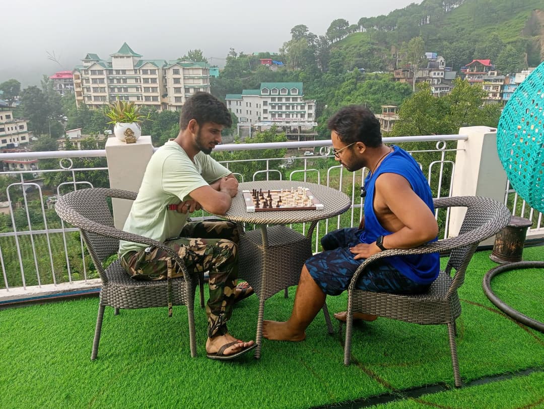 A cozy evening with board games at Mohija Homestay near Shimla