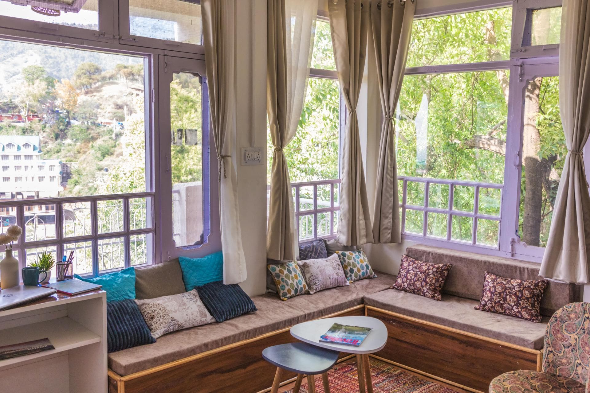 French Window Family Suite at Mohija Homestay with orchid garden view