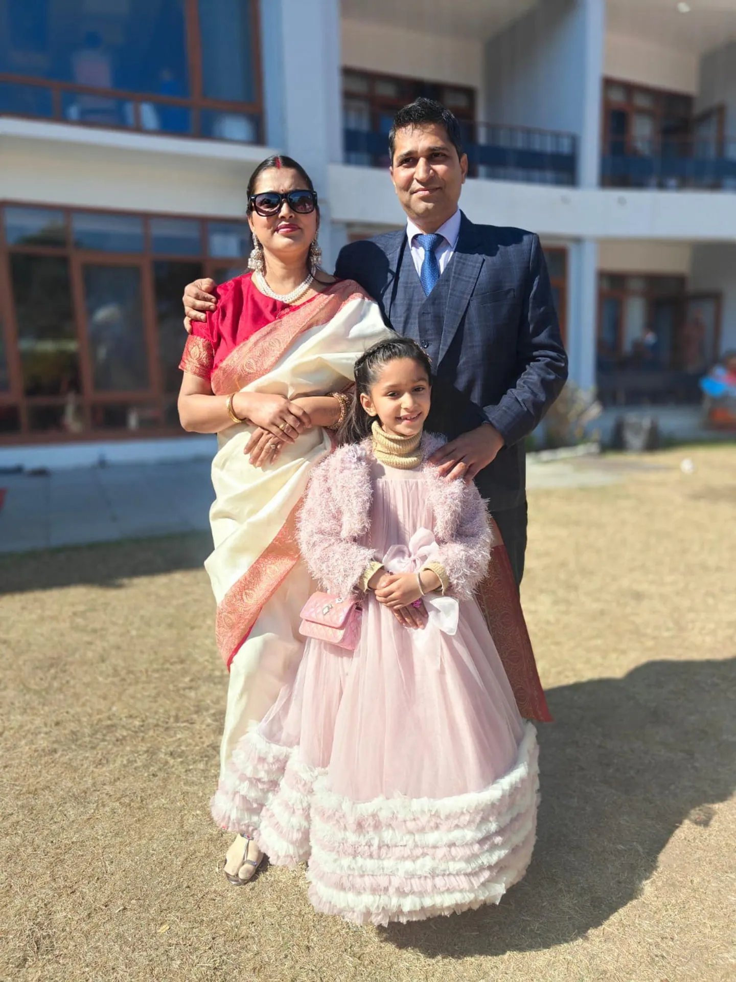 Hosts Mohit and Pooja welcoming you to their family homestay in Kandaghat