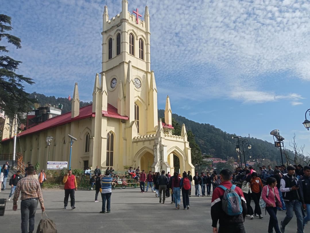 The vibrant Ridge and Mall Road in Shimla, easily accessible from our Kandaghat homestay